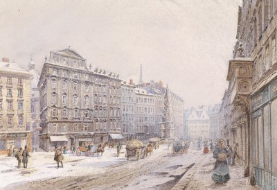 The Graben in Vienna by Carl Wenzel Zajicek